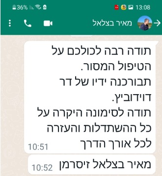 המלצה ממאיר בצלאל